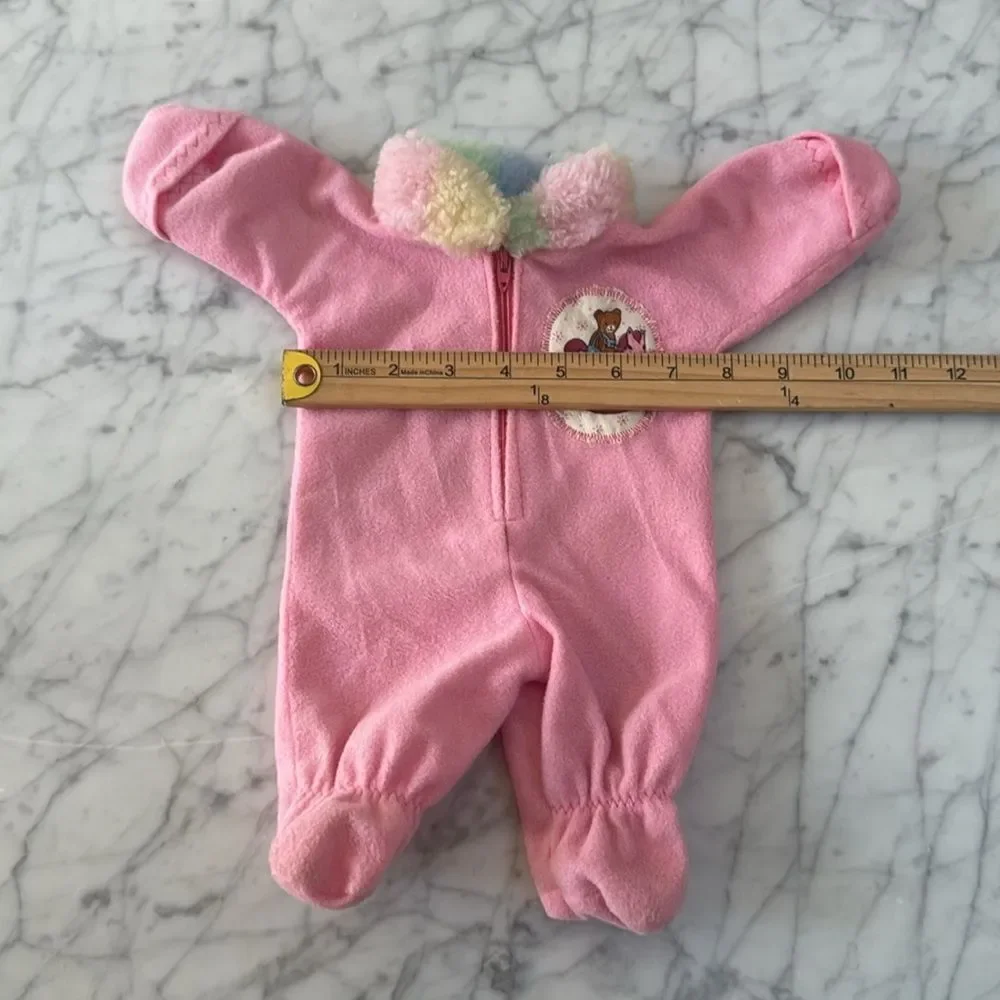 Doll Fleece Sleeper Embroidered Bear Rocking Horse Patch OS